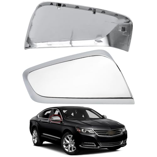 Passenger Side Mirror Cover Replacement for Chevrolet Chevy Impala 2014 2015 2016 2017 2018 2019 2020 - Right Side Mirror Covers, Rear View Mirrors Cap Accessories Chrome - color: Chrome, size: Passenger Side (Right)