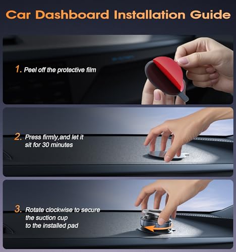 Upgraded Suction Cup Phone Mount 360° Zinc Alloy Phone Stand Vacuum Magnetic Car Holder for MagSafe Mount 98 LBS Ultra Accessories for iPhone 16 15 14 13 12 Android - color: Gunmetal