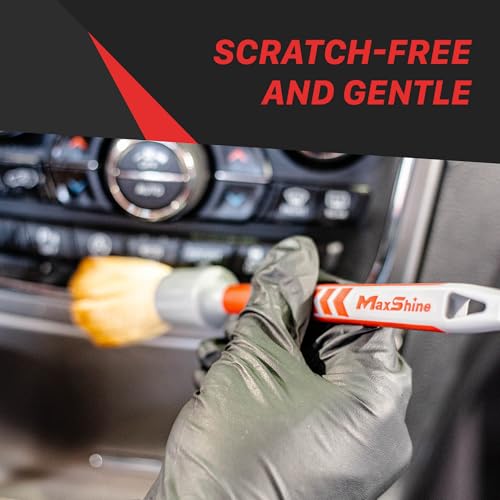 Maxshine Small #10 Universal Ultra Soft Detailing Brush – Professional Brush for Interior, Exterior, Leather Seats, Engine Bay & Wheels – Premium Car Care Detailing Tool - size: Small #10