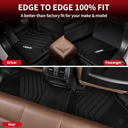 LASFIT Floor Mats Fit for BMW X3 2011-2017 & BMW X4 2015-2018 xDrive28i, xDrive28d, xDrive35i, M40i, Custom Fit TPE All Weather Waterproof Floor Liners Front & Rear Rows Car Mat, Black - size: 2) X3 2011-2017 | X4 2015-2018 | Floor Mats