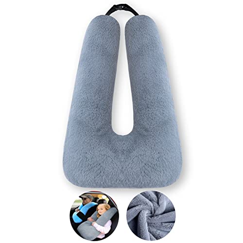 FHSGGP Travel Pillow Car Pillow Kid Car Sleeping The Sleeping Aid for Adults and Kids on Road Trips Kids Travel Pillow Gray - color: A-dark Gray