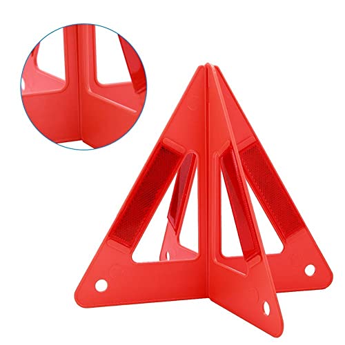 Aramox Triangle Warning Sign,Red Portable Car Emergency Breakdown Reflective Warning Safety Road Stop Sign Foldable