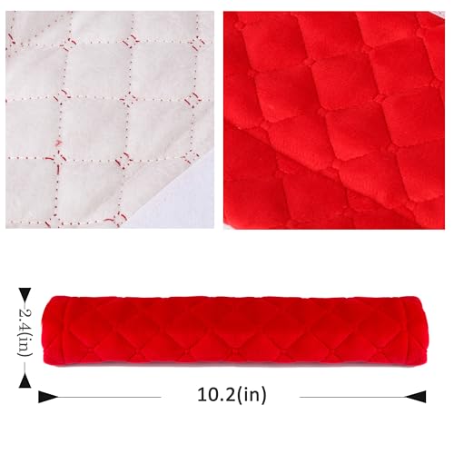 Amooca Soft Automotive Seat Belt Cover Seatbelt Shoulder Pad Neck Protector Cushions Universal Fit SUV Trucks Backpack 2 PCS Red 10.2in - color: Red, size: 10.2in-2pc