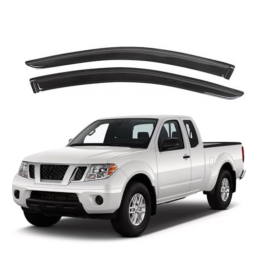 IG Window Visors Fit for 2005-2020 Nissan Frontier King Cab, Out-Channel Rain Guards Vent Wind Deflectors 2PC, Truck Accessories for 05-20 Frontier (Extended Cab Only) - size: 2005-2020 Frontier King Cab