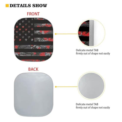 American Flag Car Front Windows Sunshade 2 Pieces Automotive Windshield Sunshade Universal Car Sunshade Visor Protector for Sedans SUV Van - color: American Flag Camouflage