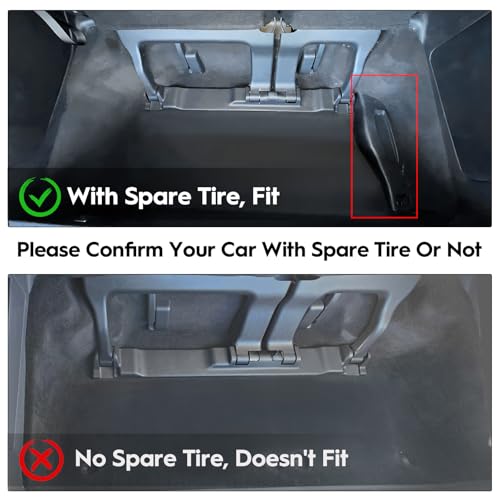 KUST Cargo Liner for Toyota Sienna 2021-2025 (with Spare Tire), Rear Trunk Cargo Mat All Weather Protection TPE Rubber Raised Edge - size: For 2021-2025 Sienna | Trunk Mat