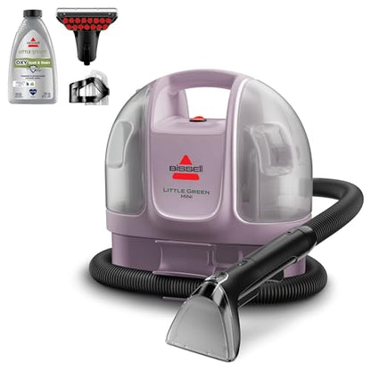 Bissell Little Green Mini Portable Carpet and Upholstery Deep Cleaner, Car/Auto Detailer, with HydroRinse Self-Cleaning Tool and 4" Tough Stain Tool, Limited Edition Color Dusk Pink, 4075L - style: Little Green Mini Dusk