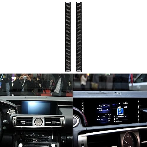 NVCNX Car Dashboard Navigation Frame Cover Decal Compatible with Lexus IS250 2014 2015 / IS200t 2016 2017 / IS300 2016-2020 / IS350 2014-2020 Carbon Fiber Interior Trim Accessories Black - color: Navigation Frame