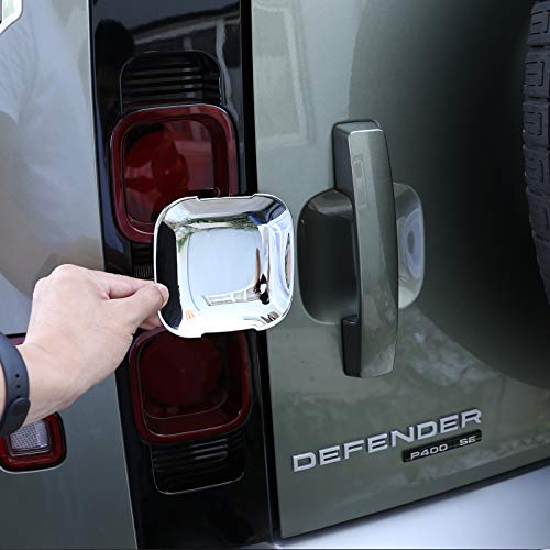5pcs ABS Car Exterior Door Handle Bowl Cover Trim for Land Rover Defender 110 2020 Car Accessories (Bright Silver) - color: Bright Silver