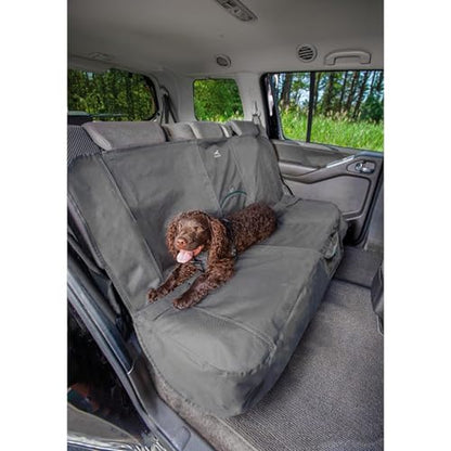 Kurgo Wander Bench Seat Cover, Dog Car Seat Protector, Waterproof & Stain-Resistant, Secure Fit, Charcoal Grey - color: Charcoal Grey, size: 55" Wide, style: Bench Seat Cover