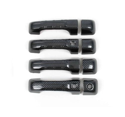 Car Accessories Fit for Dodge Ram 1500 2024 2023 2022 2021 2020 2019 Door Handle Cover Trims (Carbon Fiber with Smart Hole B) ABS 8PCS - color: Carbon Fiber With Smart Hole B