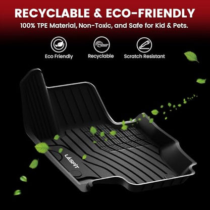 LASFIT Floor Mats for Mercedes Benz GLE SUV 2020-2026 350/450/ 53 AMG (Not Fit Coupe; Fit 5 Seats), All Weather TPE Anti-Slip Floor Liners Custom Fit GLE Car Mats, 1st & 2nd Row Set, Black - size: 1) For Benz GLE | 2020-2026 | 1st & 2nd Row