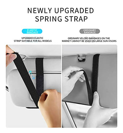 Car Sun Visor Organizer - Glasses Case, Note Holder, Suede Zipper, Card Holder - Gray - color: gray