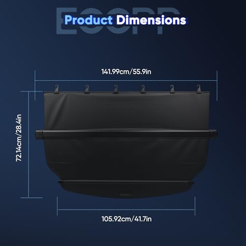 ECCPP Cargo Cover 2007 2008 2009 2010 2011 Fit for Honda for CR-V 2.4L Rear Trunk Cover Shade Luggage Tonneau Security Cover - style: 2007-2011 for Honda for CR-V