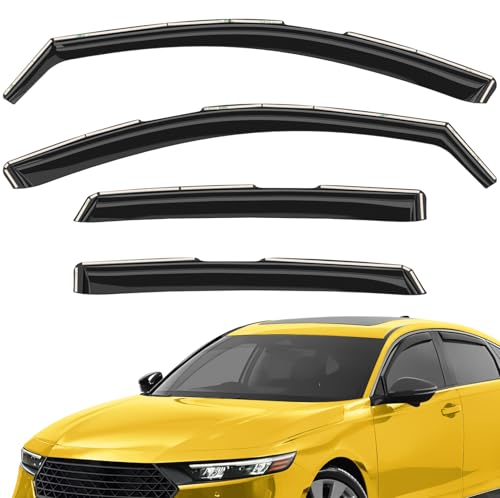 Extra Durable Window Deflectors in-Channel Window Visors Rain Guards Fit for Honda Accord 2023-2026, Sun Visors, Wind Vent for Shades, Exterior Car Accessories - 4 pcs. AG0974 - color: For Honda Accord 23-26