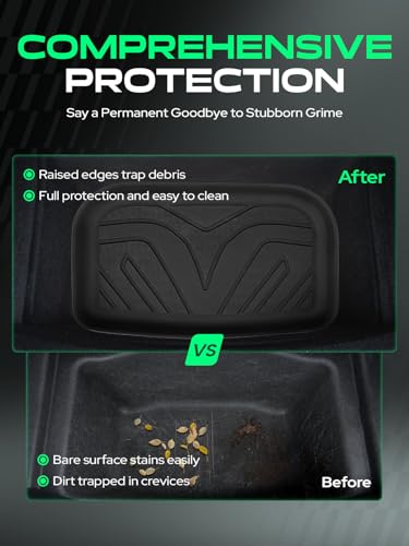 YHTAUTO Rear Lower Storage Trunk Mat Compatible with Tesla Model Y 2020-2025, TPE Floor Liners All Weather Custom Fit, Black - size: Rear Lower Trunk Mat (1 Piece)