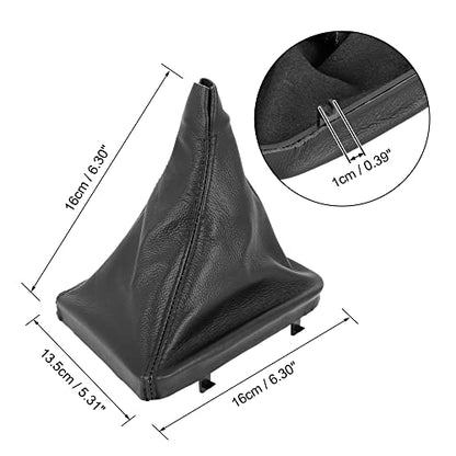 X AUTOHAUX Gear Shifter Knob Boot Dust Cover PU Leather for BMW 323i 1998-1999 for BMW 325i 330xi 2004-2005