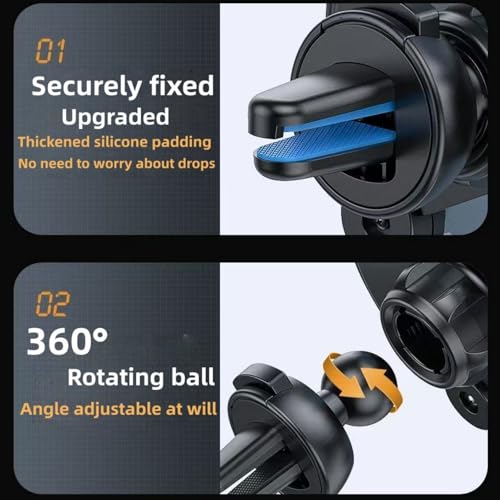 car air Vent Holder, Top-of-The-line car Phone Holder for iPhone 360° Adjustable Angle, Compatible with iPhone/Android Smartphones, Suitable for Mobile Phone GPS car Navigation