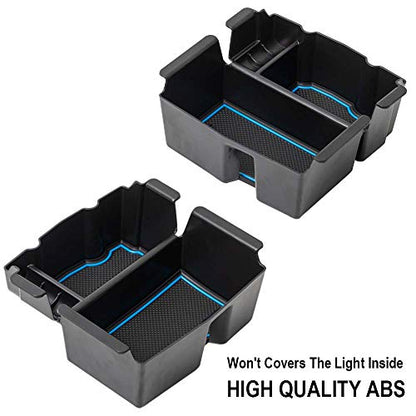 EDBETOS Center Console Organizer Tray Compatible with Jeep Wrangler JL/JLU 2018-2023 2024 2025 2026 and Gladiator JT Truck 2020-2026 Insert Accessories - Won't Covers the light inside (Blue Trim) - color: Blue