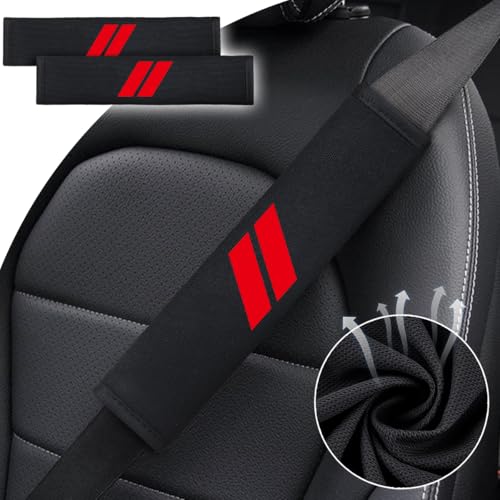 2PCS Seat Belt Covers Compatible with Dodge Challenger Charger SRT RAM Car Accessories, Seatbelt Shoulder Strap Pads Safety Belt Cushions Protective Sleeves - color: Seat Covers-RAM