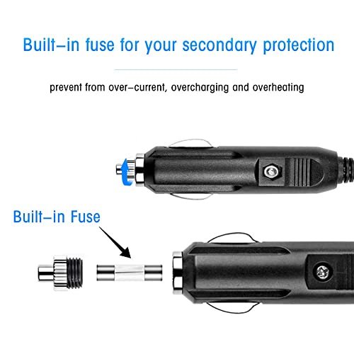 Multi Ports USB Car Charger, 96W 6 Port QC3.0 Fast Adapter Multiple Ports, with Four Quick Charge 3.0 Port, 12V-24V Multi Device Cigarette Lighter for Smart Phone & Tablets Charging