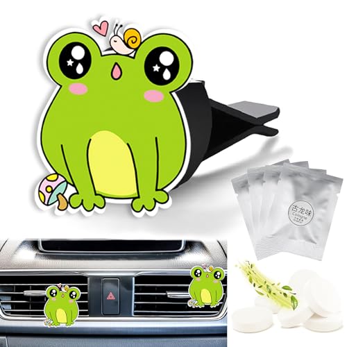 Cute Car Air Freshener Clips Frog Car Vent Clip Frog Cars Scents Cologne Air Conditioner Clip Auto Vent Interior Decoration Cars Accessories Frogs Loves Gifts for Men Women - color: Big Eyed Frog