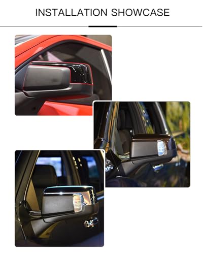 Mirror Cover Cap Trim Compatible with 2019-2024 Chevy Silverado 1500, GMC Sierra 1500 Glossy Black - color: Glossy Black