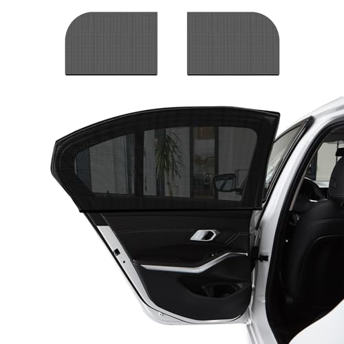Ohleats 2 PCS Window Shades, Auto Front Rear Side Sun Shades for Block Heat & UV Protection, Breathable Mesh Baby Screen Covers, Universal Car Accessories (Back) - size: Car Back