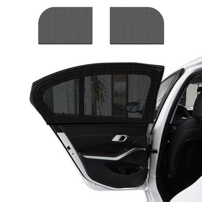 Ohleats 2 PCS Window Shades, Auto Front Rear Side Sun Shades for Block Heat & UV Protection, Breathable Mesh Baby Screen Covers, Universal Car Accessories (Back) - size: Car Back