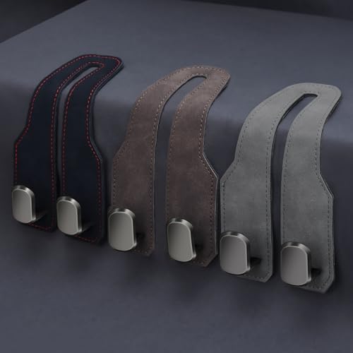 Car Seat Headrest Hooks for Purses and Bags, 2 Pack Bag Purse Holder for Car With Double Metal Hooks, Car Purse Hanger, Headrest Back Seat Handbags Hook Cute Hanging Accessories, Grey - color: Grey 2pcs