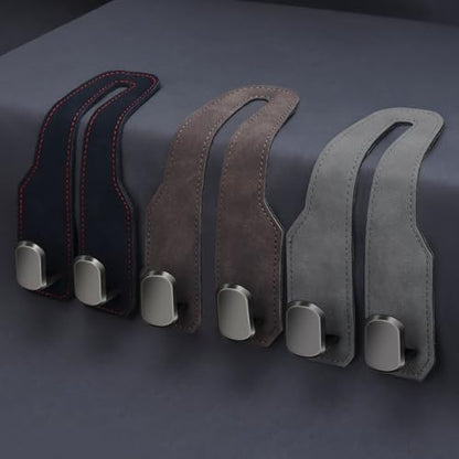 Car Seat Headrest Hooks for Purses and Bags, 2 Pack Bag Purse Holder for Car With Double Metal Hooks, Car Purse Hanger, Headrest Back Seat Handbags Hook Cute Hanging Accessories, Grey - color: Grey 2pcs