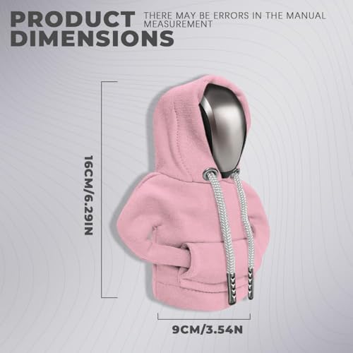 Gear Shift Hoodie, Gear Shift Cover, Fashionable Hoodie Automotive Gear Shift Knob Protector, Car Accessories Mini Sweater Gear Shift Knob Cover for Car Gear Shift Levers (Pink-2PCS) - color: Pink-2PCS