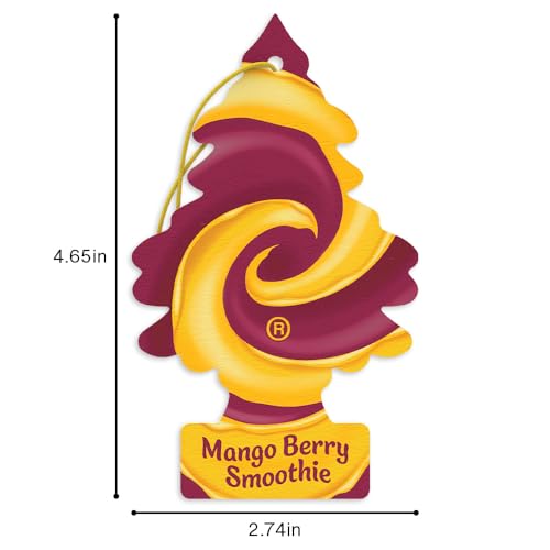 Little Trees Car Air Freshener | Hanging Tree Provides Long Lasting Scent for Auto and Home | Mango Berry Smoothie, 24 Air Fresheners - color: Mango Berry Smoothie