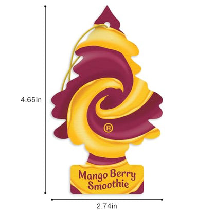 Little Trees Car Air Freshener | Hanging Tree Provides Long Lasting Scent for Auto and Home | Mango Berry Smoothie, 24 Air Fresheners - color: Mango Berry Smoothie