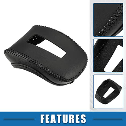 Gear Shifting Knob Cover Automatic Transmission Lever Trim for Mitsubishi Outlander PHEV GN0W GN Series 2022-2023 Faux Leather Black - color: Black