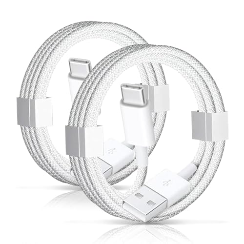 2 Pack USB A to USB C Woven Cable for iPhone 16E 17 Air,iPhone 15/iPhone 16 Pro Max, 15 Plus Car Play Charging Cord, iPad 10th, iPad 11 2025, iPad Pro 12.9/11 Air 5th/4th, Mini 6th Gen Type-c Charger - color: Grey, size: 3 Feet, style: 2 Pack