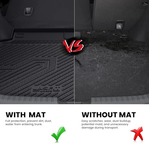 LASFIT Trunk Mat for Honda Civic Hatchback Sport 2017-2021, All Weather TPE Custom Fit Trunk Liner Trunk Tray Cargo Mat Cargo Liner Cargo Tray (Not for Sport Touring) - style: 2）For Honda Civic Hatchback | 2017-2021 | Trunk Mat