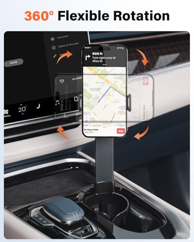 APPS2Car Cup Phone Holder for Car with Solid Adjustable Alloy Arm, Save Space, Easy Installation, Long Neck Car Phone Mount Compatible with iPhone Samsung Google Smartphones (Pack of 2) - size: Small to Medium (Pack of 2)
