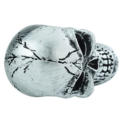 Skull Gear Speed Shift Stick Head Fit Most Cars - color: Silver