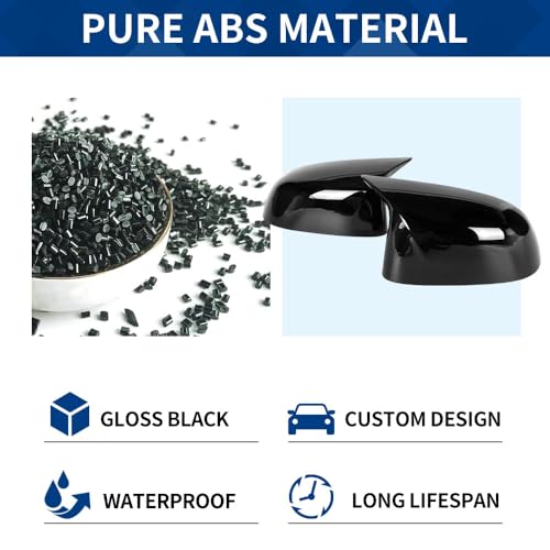 Side Mirror Cover Compatible with X3 G01 X4 G02 / Pre-lci X5 G05 X6 G06 X7 G07 (Gloss Black, G01 G02 G05) - color: Gloss Black, size: G01 G02 G05