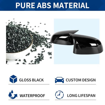 Side Mirror Cover Compatible with X3 G01 X4 G02 / Pre-lci X5 G05 X6 G06 X7 G07 (Gloss Black, G01 G02 G05) - color: Gloss Black, size: G01 G02 G05