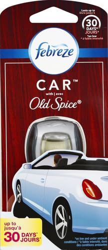 Febreze Car Odor-Eliminating Air Freshener Vent Clip, Original Old Spice Scent, 1 count - size: 0.07 Fl Oz (Pack of 1)