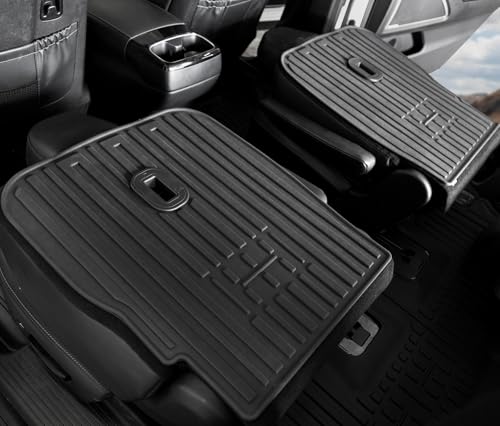 Kick Mats Backrest Mats for 2020-2024 2025 Kia Telluride 7 Passenger Captain Chairs Car Mats Accessories, All Weather TPE Interior Protector(2nd Row Backrest Mats) - size: 2nd Row Backrest Mats