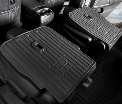 Kick Mats Backrest Mats for 2020-2024 2025 Kia Telluride 7 Passenger Captain Chairs Car Mats Accessories, All Weather TPE Interior Protector(2nd Row Backrest Mats) - size: 2nd Row Backrest Mats