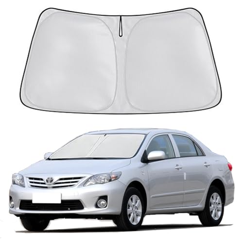 Windshield Sun Shade for Toyota Corolla 2009 2010 2011 2012 2013 Front Window Sun Visor Protector for Toyota Corolla SE XSE L LE XLE Hybrid Sedan Accessories Foldable Sunshade Blocks UV Rays Keep Cool - size: for Corolla 2009-2013