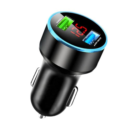 Ankuee 66W Car Charger, Super Fast Charging 2 Ports USB Vehicle Charger, Quick Charge Automobile Adaptor Compatiable with Phones and Laptops, Universal for Vehicle, Truck, RV and More