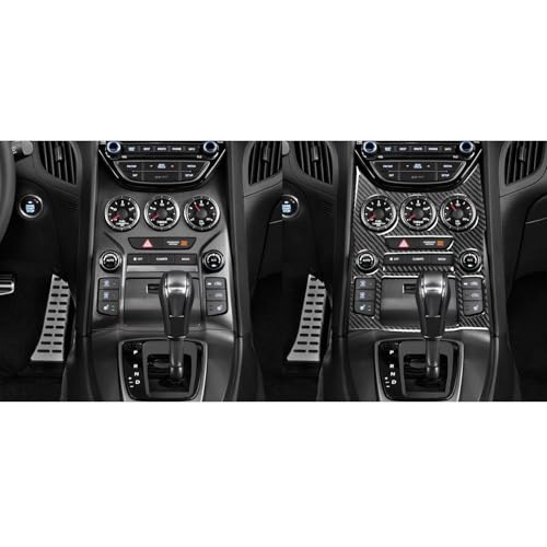 Compatible with Hyundai Genesis Coupe 2013 2014 2015 2016 Car Trim Stickers Center Control Panel Real Carbon Fiber Decals Interior Accessories - color: Central Console Panel