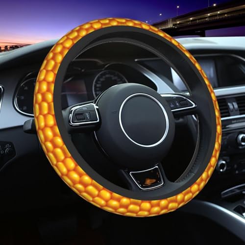 Corn Print Steering Wheel Covers Non Slip Neoprene Universal 15 Inch Steering Wheel Protector Car Cover for Men Women - color: Corn