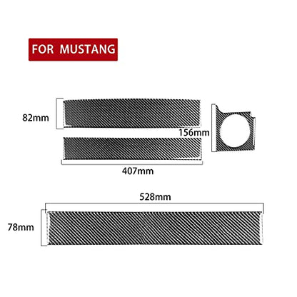 Co-Pilot Instrument Panel Cover Trim Interior Stickers Compatible with Ford Mustang GT Shelby 2005 2006 2007 2008 2009 Carbon Fiber Accessories Decals 4PCS - color: Co-pilot Meter Kit-black