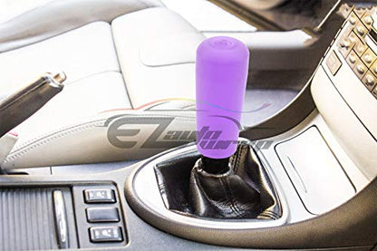EZAUTO WRAP Purple Shift Knob Stick Frosted Matte Crystal Bubble Long Throw Gear Shifter 10cm - color: Matte Purple, size: 10cm